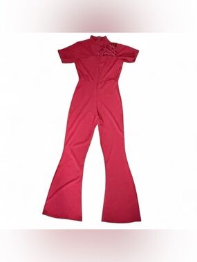 PrettyLittleThing Maroon Jumpsuit